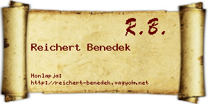Reichert Benedek névjegykártya